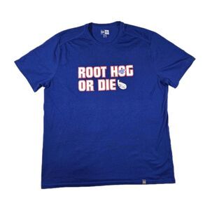 Mens Chicago Cubs Short Sleeve T Shirt Blue 2XL Root Hog